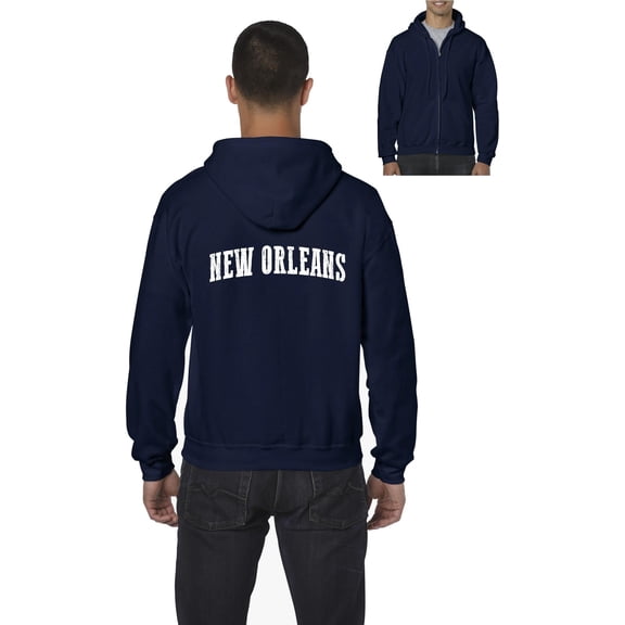 IWPF - Men's Sweatshirt Full-Zip Pullover - New Orleans