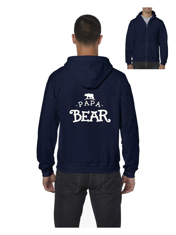 - Men's Sweatshirt Full-Zip Pullover - Papa Bear
