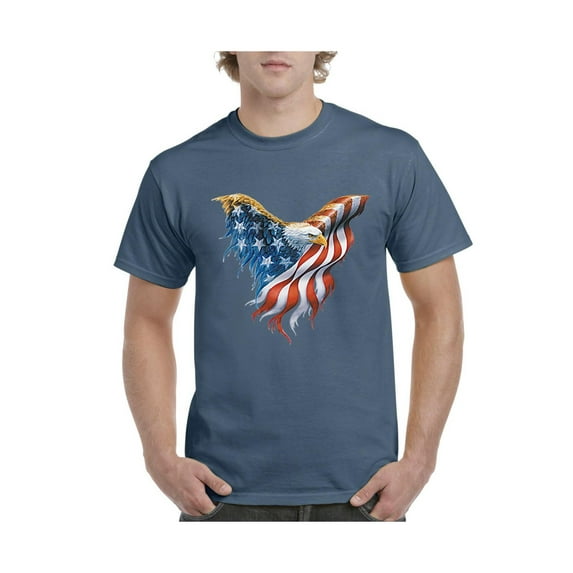 IWPF - Men's T-Shirt Short Sleeve - American Flag Eagle USA