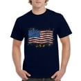 thumbnail image 1 of IWPF - Men's T-Shirt Short Sleeve - American Flag USA in Gold, 1 of 3