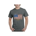 thumbnail image 1 of IWPF - Men's T-Shirt Short Sleeve - American Flag USA in Gold, 1 of 3