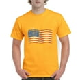 thumbnail image 1 of IWPF - Men's T-Shirt Short Sleeve - American Flag USA in Gold, 1 of 3