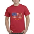 thumbnail image 1 of IWPF - Men's T-Shirt Short Sleeve - American Flag USA in Gold, 1 of 3
