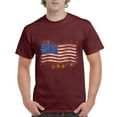 thumbnail image 1 of IWPF - Men's T-Shirt Short Sleeve - American Flag USA in Gold, 1 of 3