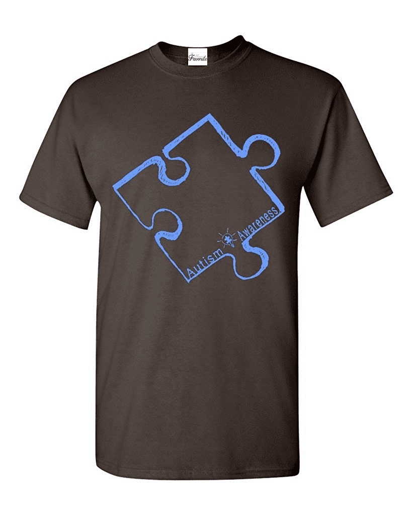 IWPF - Men's T-Shirt Short Sleeve - Autism Awareness Puzzle
