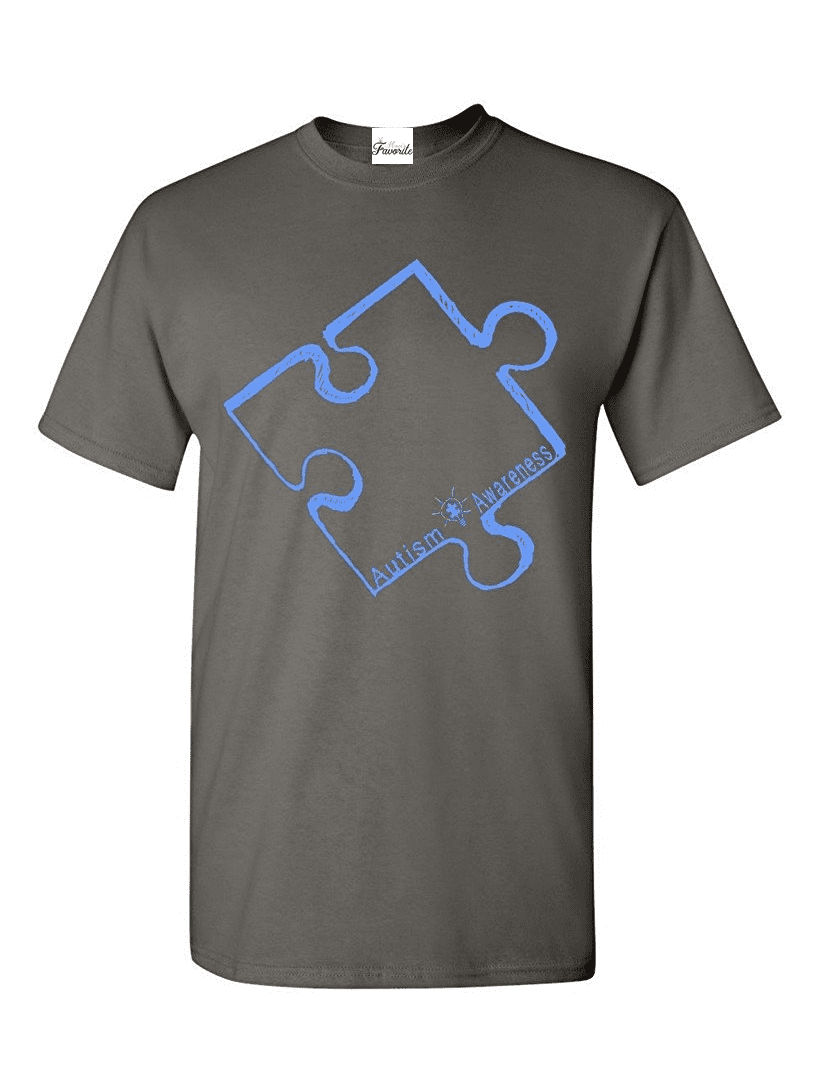 IWPF - Men's T-Shirt Short Sleeve - Autism Awareness Puzzle