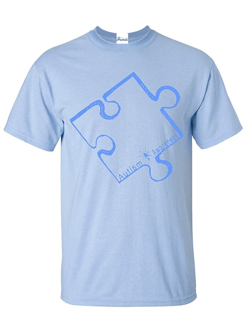 IWPF - Men's T-Shirt Short Sleeve - Autism Awareness Puzzle