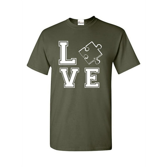 IWPF - Men's T-Shirt Short Sleeve - Autism Awareness Puzzle