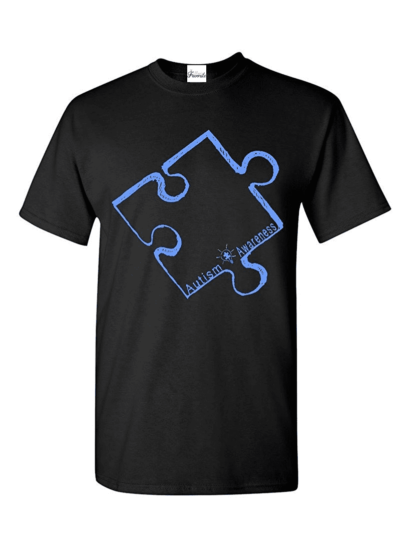 IWPF - Men's T-Shirt Short Sleeve - Autism Awareness Puzzle