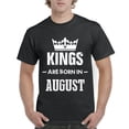 thumbnail image 1 of NIB - Men's T-Shirt Short Sleeve - Birthday Gift Kings Are Born In August, 1 of 5