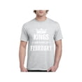thumbnail image 1 of IWPF - Men's T-Shirt Short Sleeve - Birthday Gift Kings Are Born In February, 1 of 3