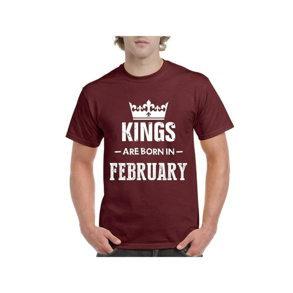 IWPF - Men's T-Shirt Short Sleeve - Birthday Gift Kings Are Born In February