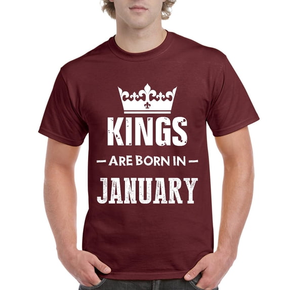 IWPF - Men's T-Shirt Short Sleeve - Birthday Gift Kings Are Born In January