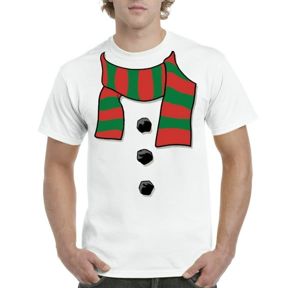 IWPF - Men's T-Shirt Short Sleeve - Christmas Snowman Scarf