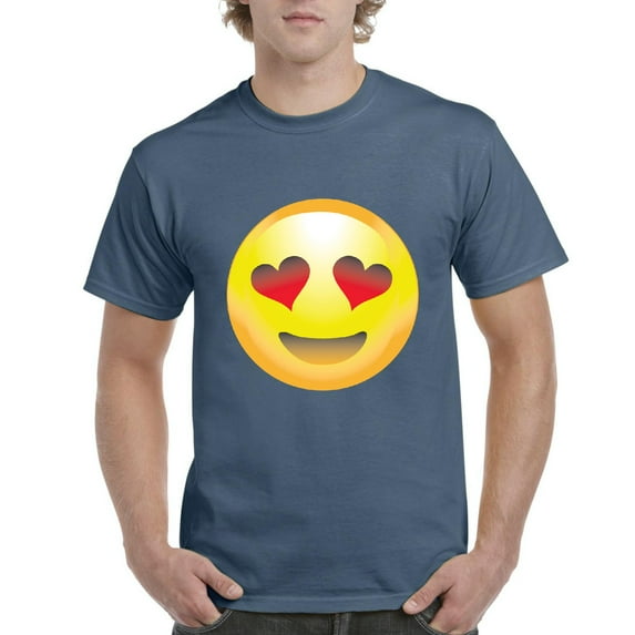 IWPF - Men's T-Shirt Short Sleeve - Emoji Heart-Shaped Eyes
