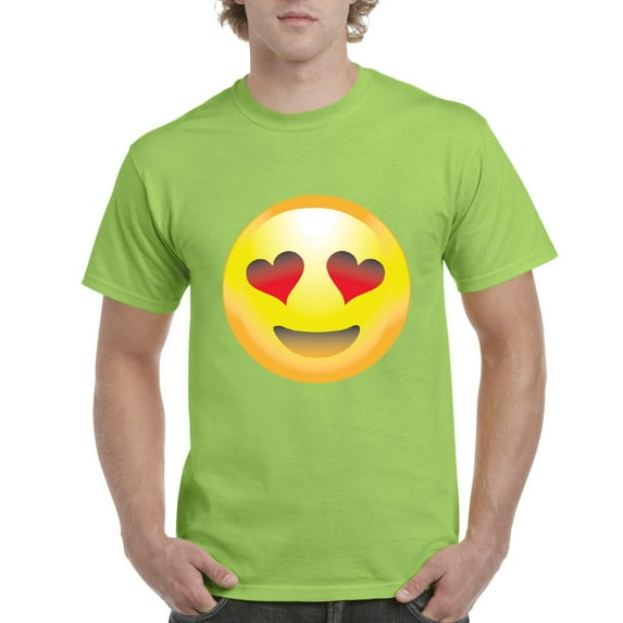IWPF - Men's T-Shirt Short Sleeve - Emoji Heart-Shaped Eyes
