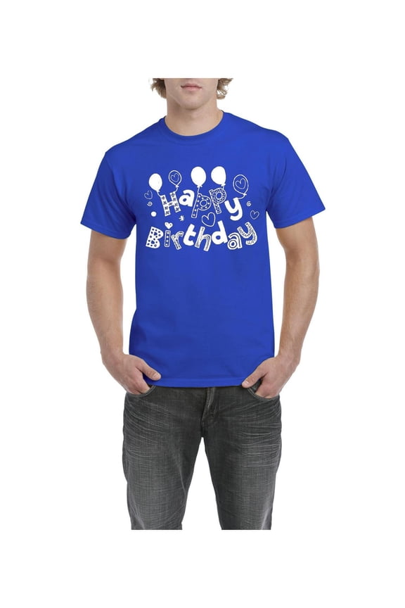 - Men's T-Shirt Short Sleeve - Happy Birthday