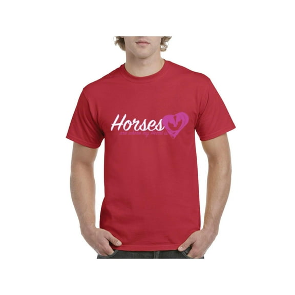 IWPF - Men's T-Shirt Short Sleeve - Horses Where My Heart Is