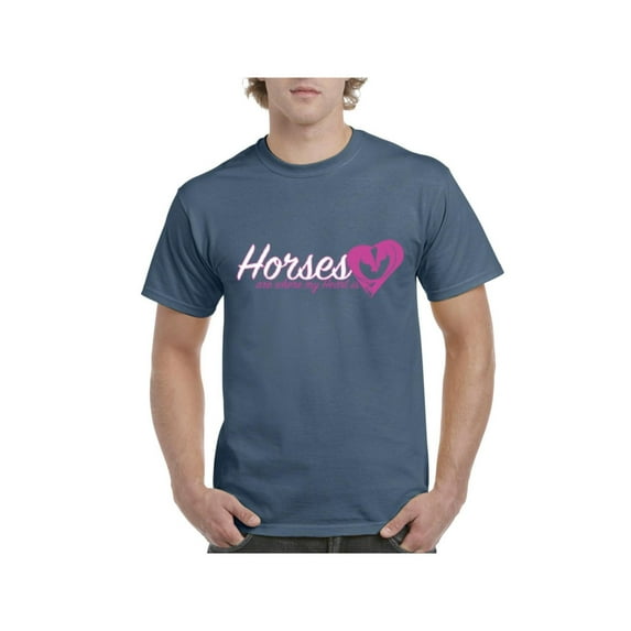 IWPF - Men's T-Shirt Short Sleeve - Horses Where My Heart Is