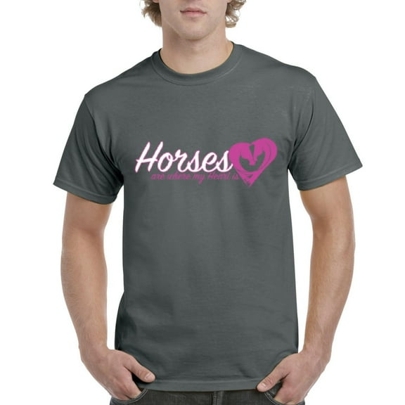 IWPF - Men's T-Shirt Short Sleeve - Horses Where My Heart Is