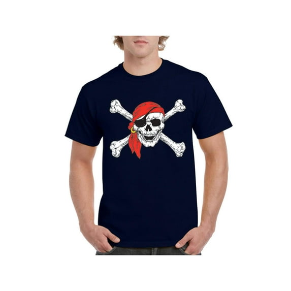 IWPF - Men's T-Shirt Short Sleeve - Jolly Roger Skull & Crossbones