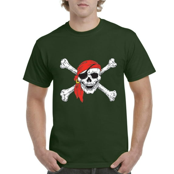 IWPF - Men's T-Shirt Short Sleeve - Jolly Roger Skull & Crossbones