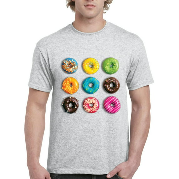 IWPF - Men's T-Shirt Short Sleeve - Love Food Donuts Doughnuts