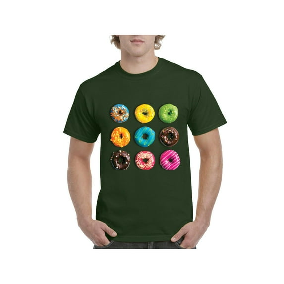 IWPF - Men's T-Shirt Short Sleeve - Love Food Donuts Doughnuts