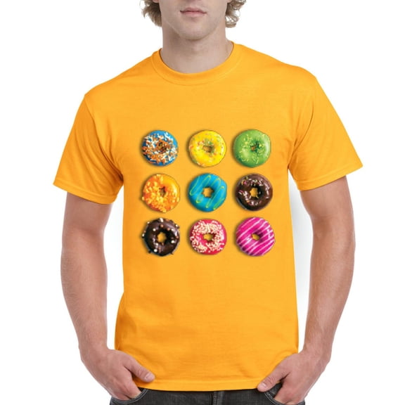 IWPF - Men's T-Shirt Short Sleeve - Love Food Donuts Doughnuts