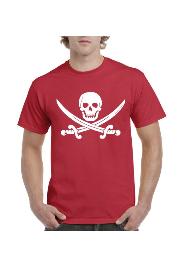 - Men's T-Shirt Short Sleeve - Pirate Flag