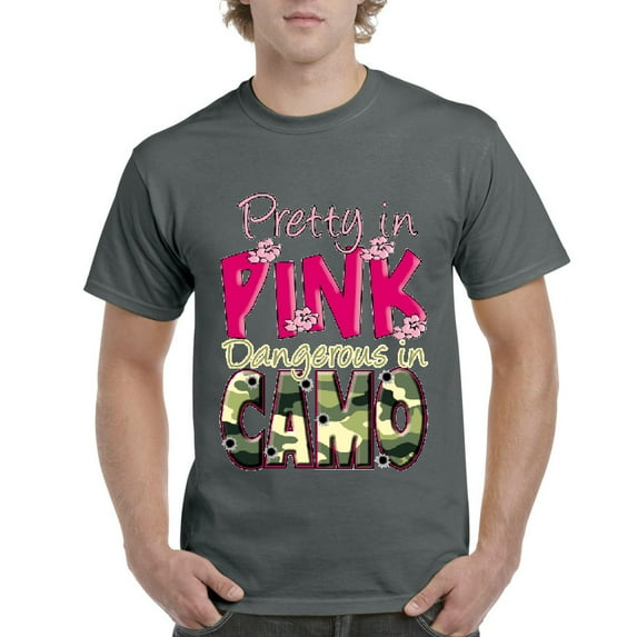 IWPF - Men's T-Shirt Short Sleeve - Pretty in Pink Dangerous in Camo