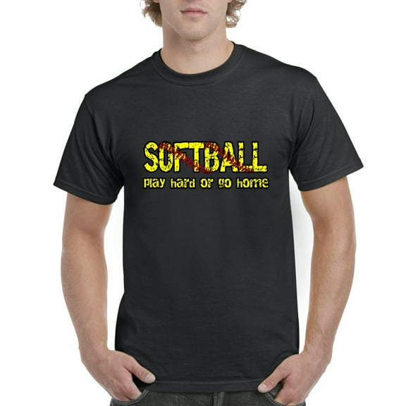IWPF - Men's T-Shirt Short Sleeve - Softball Play Hard or Go Home