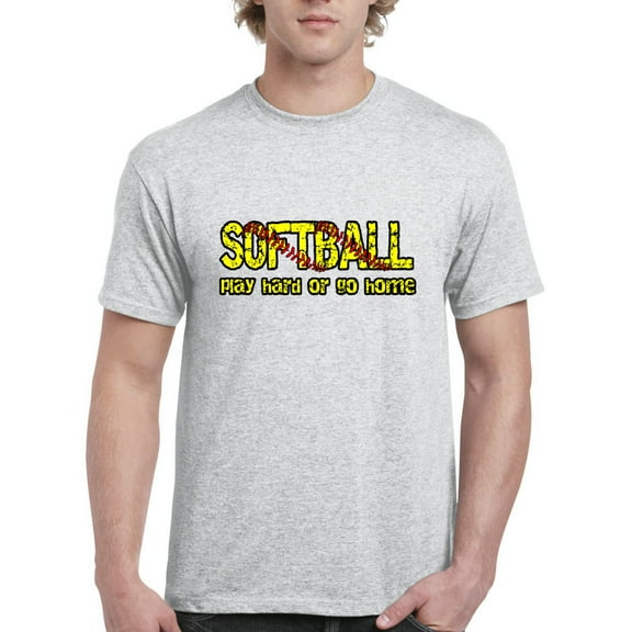 IWPF - Men's T-Shirt Short Sleeve - Softball Play Hard or Go Home