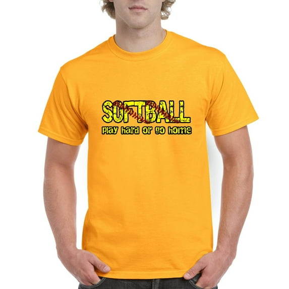 IWPF - Men's T-Shirt Short Sleeve - Softball Play Hard or Go Home