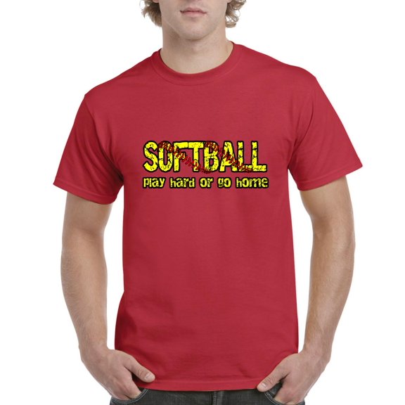 IWPF - Men's T-Shirt Short Sleeve - Softball Play Hard or Go Home