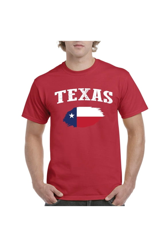 - Men's T-Shirt Short Sleeve - Texas Flag