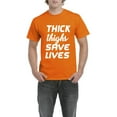 thumbnail image 1 of IWPF - Men's T-Shirt Short Sleeve - Thick Thighs Save Lives, 1 of 3