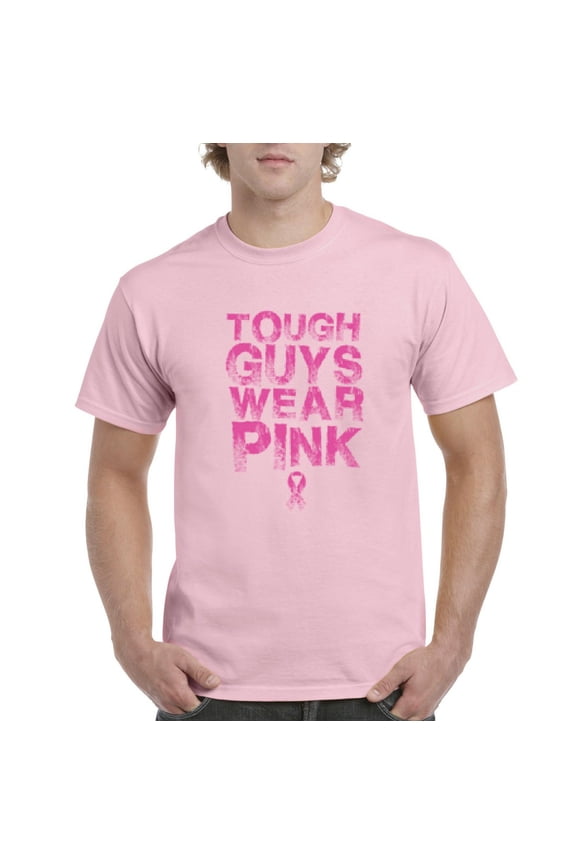 - Men's T-Shirt Short Sleeve - Tough Guys Wear Pink Cancer