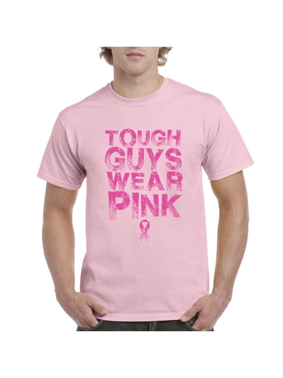 - Men's T-Shirt Short Sleeve - Tough Guys Wear Pink Cancer