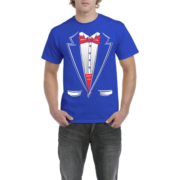 IWPF - Men's T-Shirt Short Sleeve - Tuxedo Prom Costume