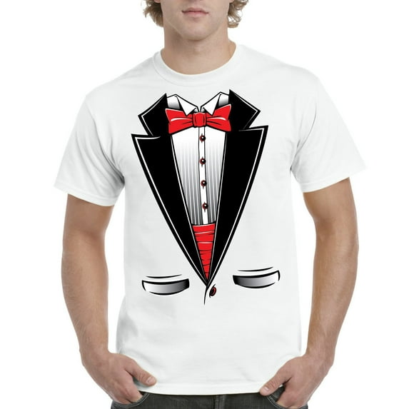 IWPF - Men's T-Shirt Short Sleeve - Tuxedo Prom Costume