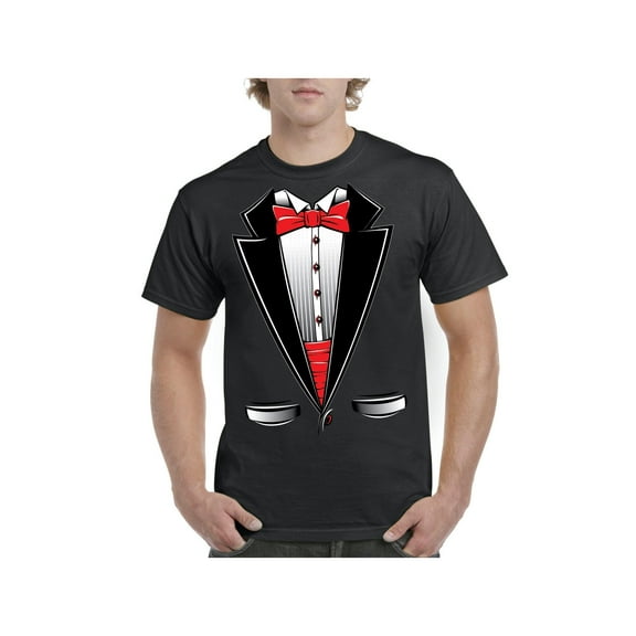 IWPF - Men's T-Shirt Short Sleeve - Tuxedo Prom Costume