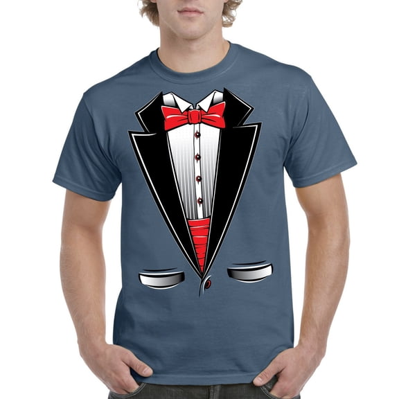 IWPF - Men's T-Shirt Short Sleeve - Tuxedo Prom Costume