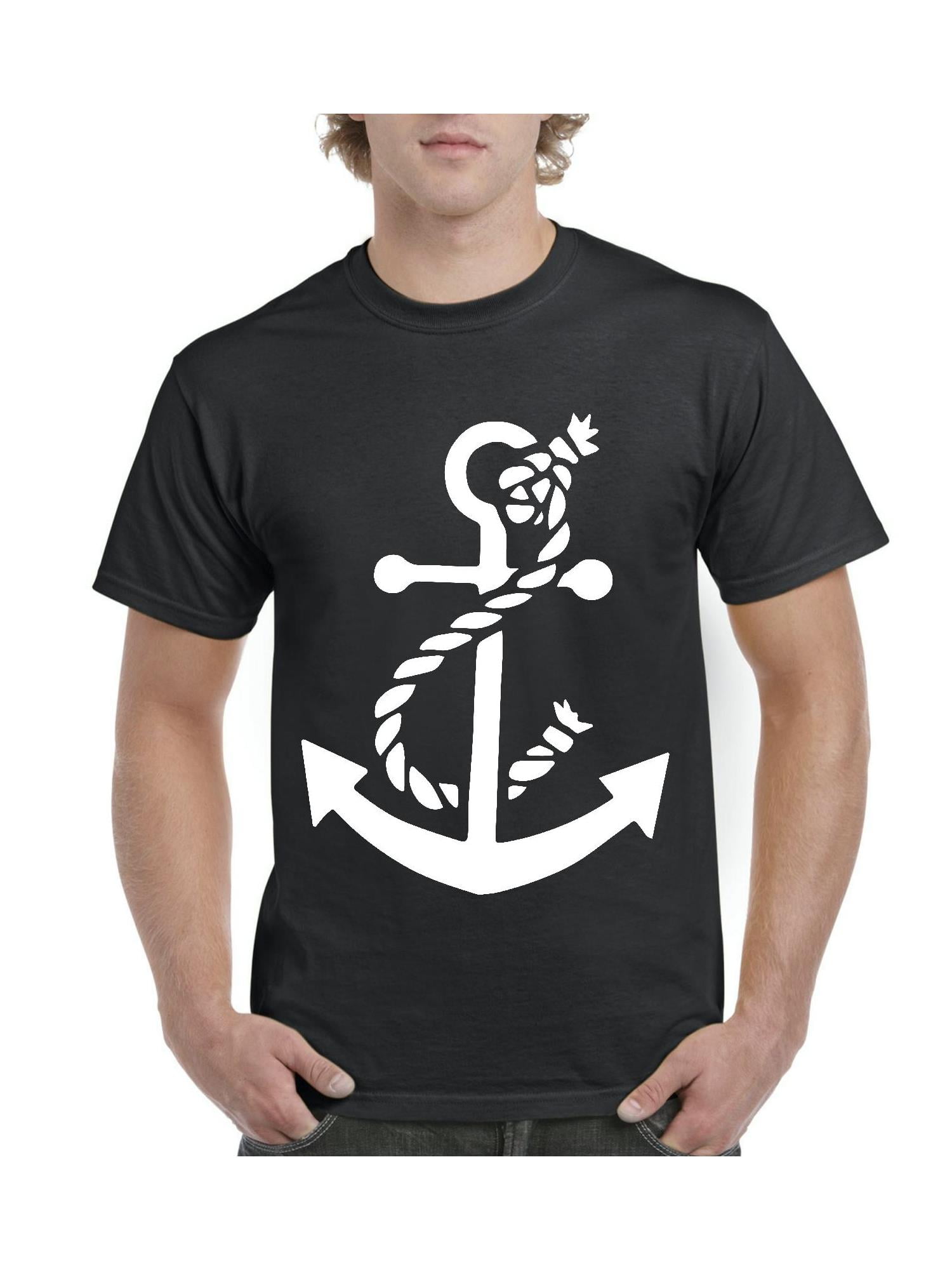 Anchor Pattern Printed White Shirt with Brown Pant For Kids