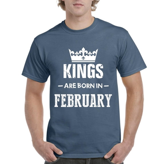 IWPF - Men's T-Shirt Short Sleeve, up to Men Size 5XL - Birthday Gift Kings Are Born In February