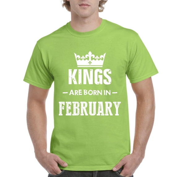 IWPF - Men's T-Shirt Short Sleeve, up to Men Size 5XL - Birthday Gift Kings Are Born In February