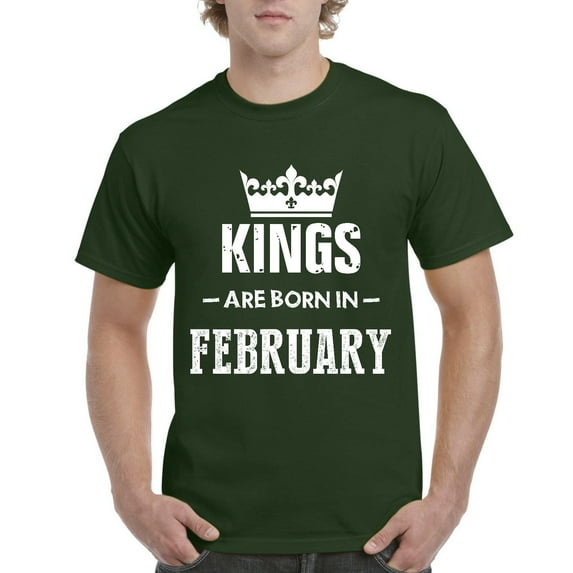 IWPF - Men's T-Shirt Short Sleeve, up to Men Size 5XL - Birthday Gift Kings Are Born In February