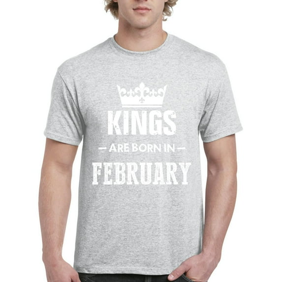 IWPF - Men's T-Shirt Short Sleeve, up to Men Size 5XL - Birthday Gift Kings Are Born In February