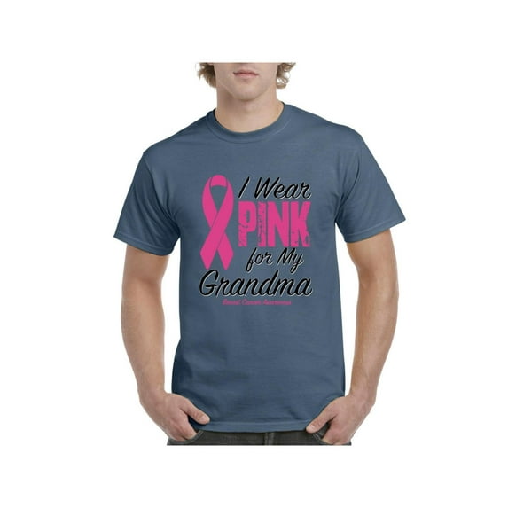 IWPF - Men's T-Shirt Short Sleeve, up to Men Size 5XL - I Wear Pink For My Grandma