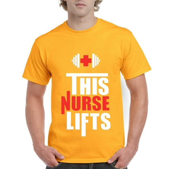 IWPF - Men's T-Shirt Short Sleeve, up to Men Size 5XL - This Nurse Lifts